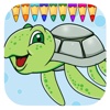 Turtle Coloring Book Game For Children