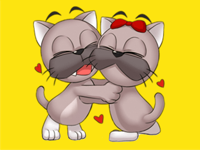 Oreo In Love - Cute cat stickers for iMessage