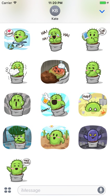 Tiny Cactus - Cute stickers for iMessage