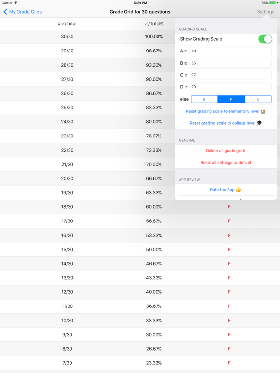 Screenshot #6 pour Grade Grid