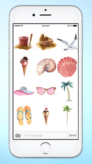 Watercolor Beach and Summer Sticker Pack(圖3)-速報App