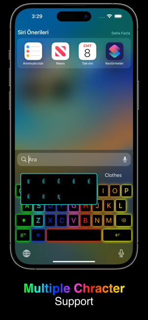 لقطة شاشة لوحة مفاتيح RGB