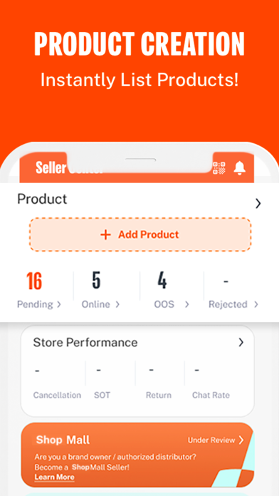 Shop Seller Center Screenshot