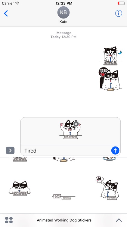 Animated Working Dog Stickers For iMessage