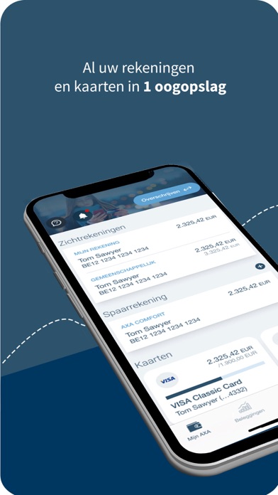 AXA mobile banking Screenshot