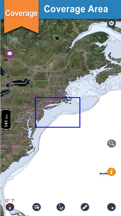 New York - Nantucket boating offline fishing chart