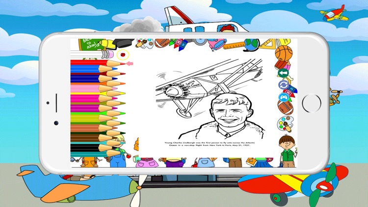Airplane ColoringBook Pages For Kids