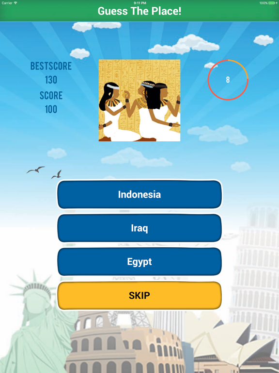 Guess the Place Quiz - City or Country iPad screenshot