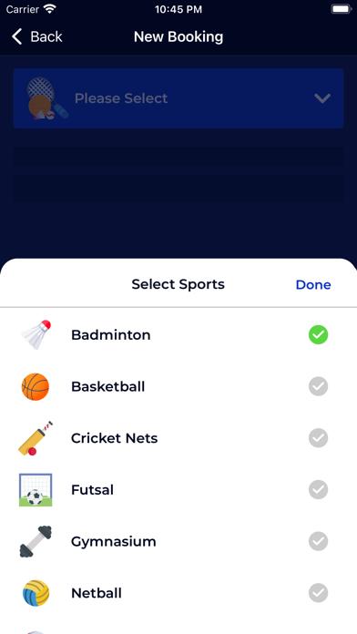 SIA Group Sports Club Screenshot