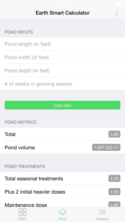 Earthsmart Calculator