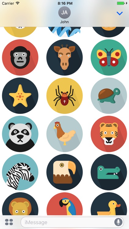 Flatimals - Flat Animal Sticker Pack for iMessage
