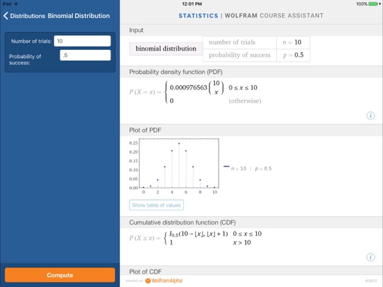 Screenshot #6 pour Wolfram Statistics Course Assistant