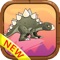 Icon Games stegosaurus runner in park for kids