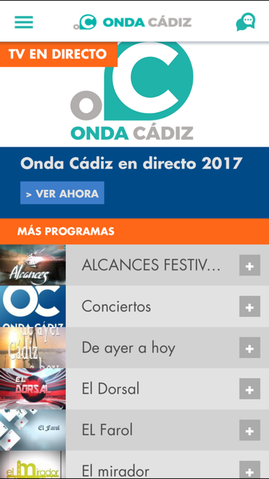 Aplicación de Onda Cádiz Screenshot