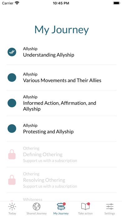 Allyship App Screenshot