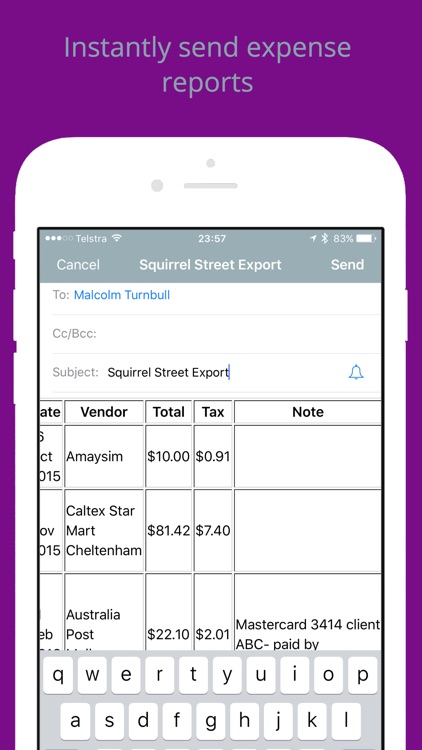 Squirrel Street Receipt Tracker