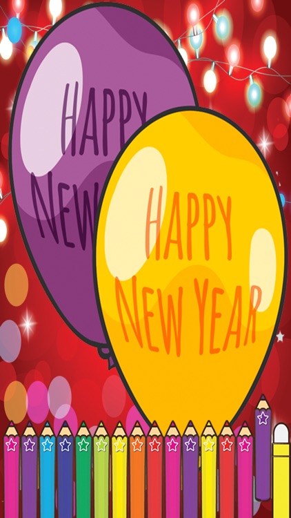 Happy New Year Coloring for kids and Preschool