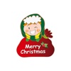 Merry Christmas Girl Stickers