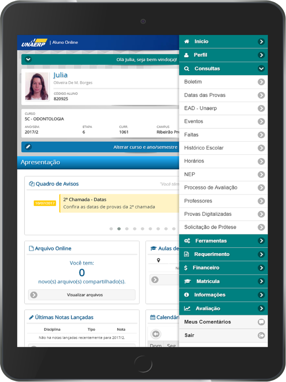 Screenshot #6 pour Aluno Online Mobile