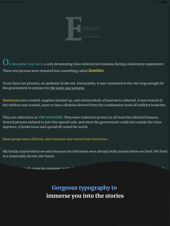 ShortReads: Interactive Story iPad screenshot 5 - Book app