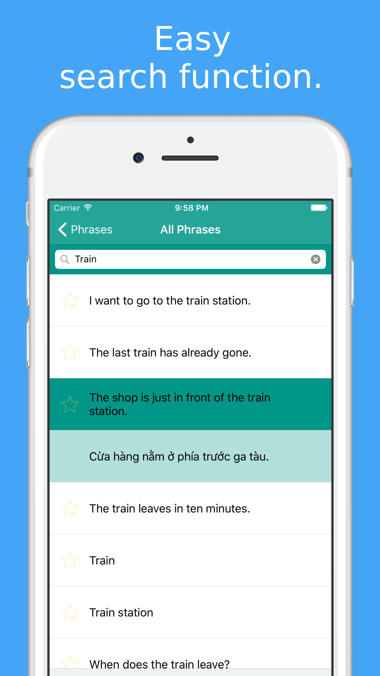 Learn Northern & Southern Vietnamese Phrasebook screenshot 5