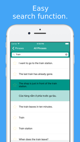 Learn Northern & Southern Vietnamese Phrasebook screenshot