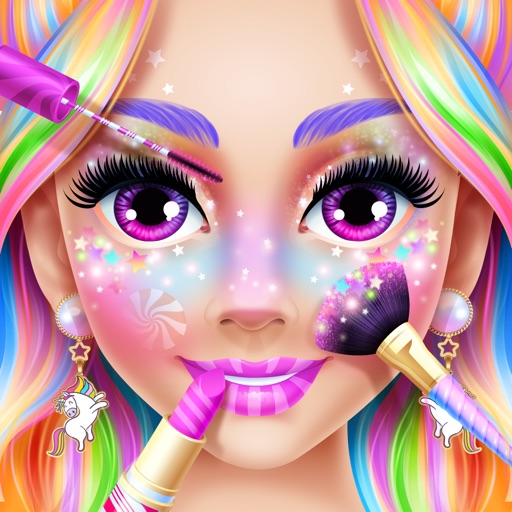 Rainbow Unicorn Candy Salon Icon