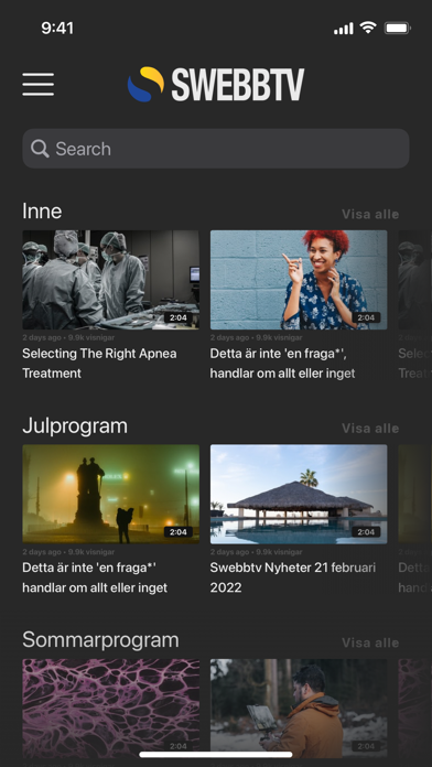 SwebbTV Screenshot