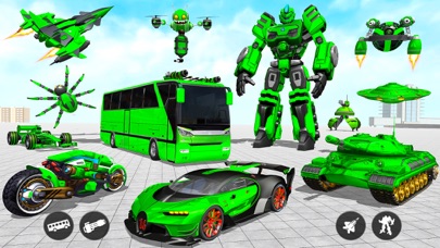 Flying Bus Robot Car Games Screenshot