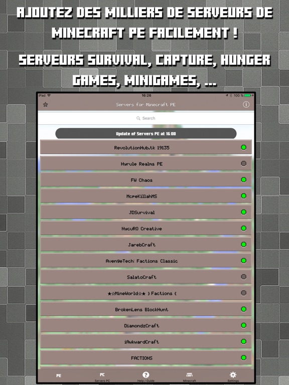 Screenshot #4 pour Multiplayer Servers for Minecraft PE & PC w Mods