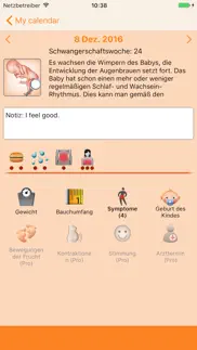 womanlog pregnancy calendar iphone bildschirmfoto 2