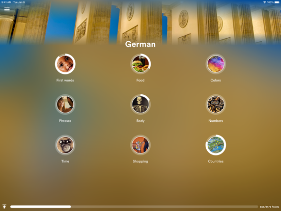 Learn German - EuroTalk iPad screenshot 1 - Education app