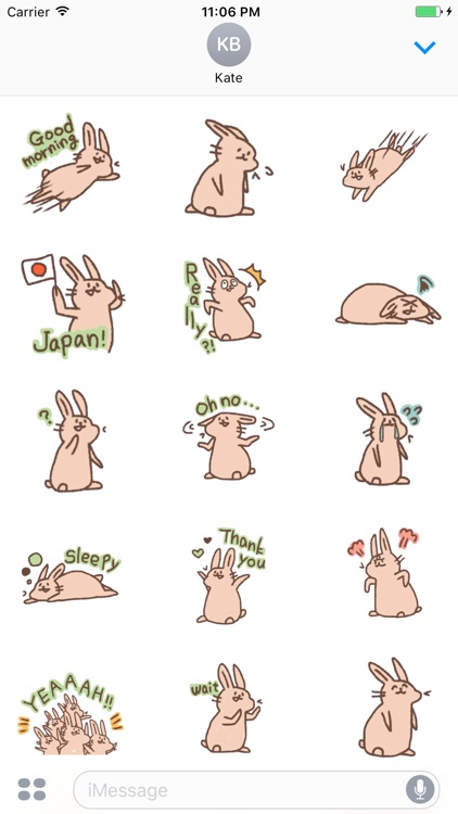 Homer The Cute Bunny English Stickers