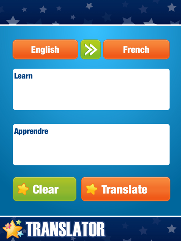 Скриншот из English to French Translator.