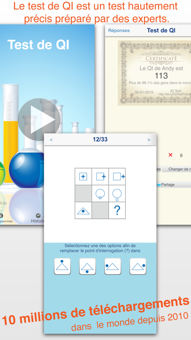 Screenshot #1 pour Test de QI professionnel
