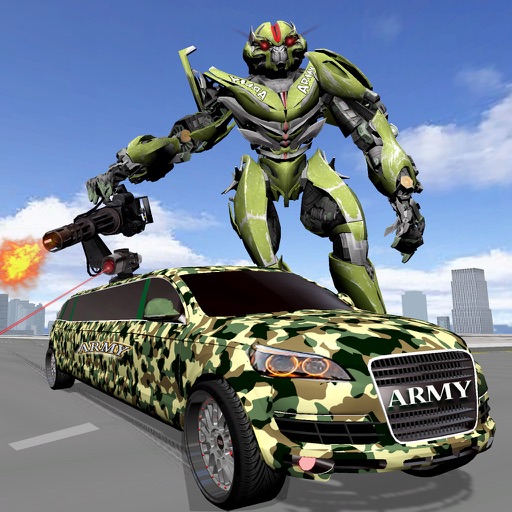 American Robot Limo Car – Drive to Fight iOS App