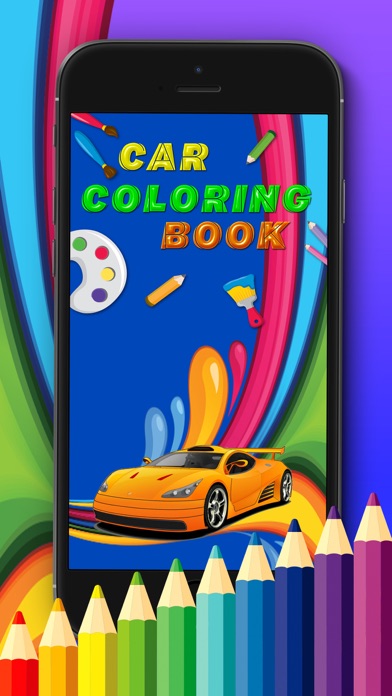 HandPaint Cars - Cars coloring book for toddlers iPhone screenshot