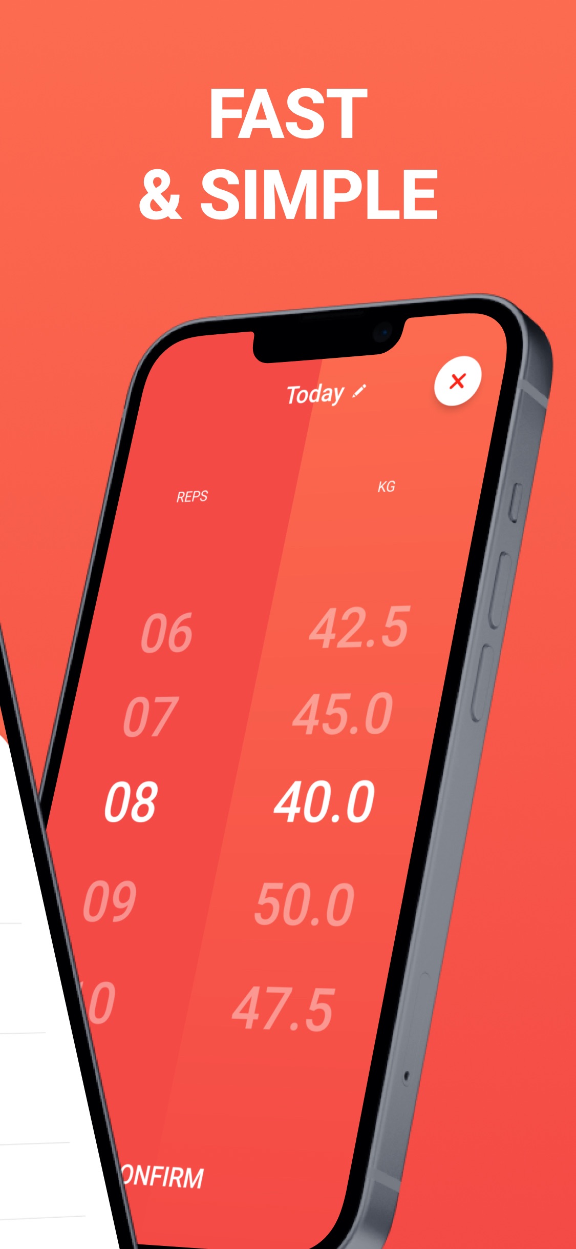 Screenshot do app Simple Workout Tracker