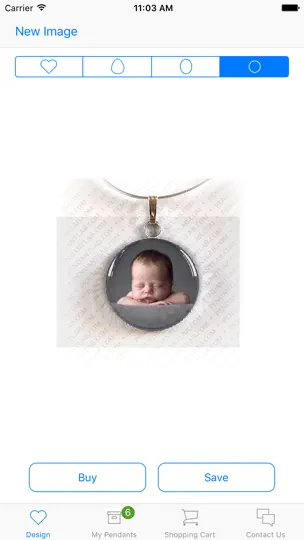 Скриншот PendantLab Photo Necklaces на iPhone 5