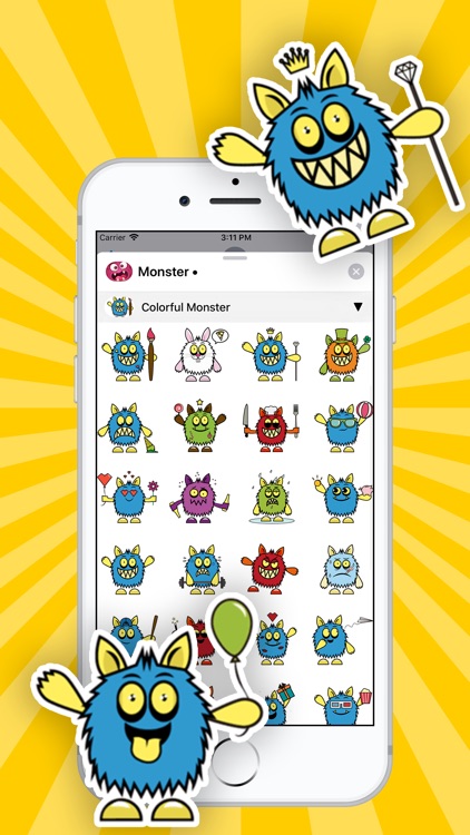 Crazy Monster Stickers