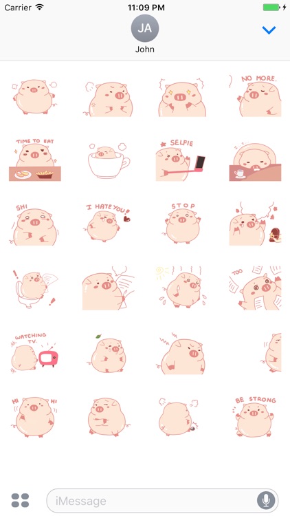 Piglet Cute Animated Stickers screenshot-3