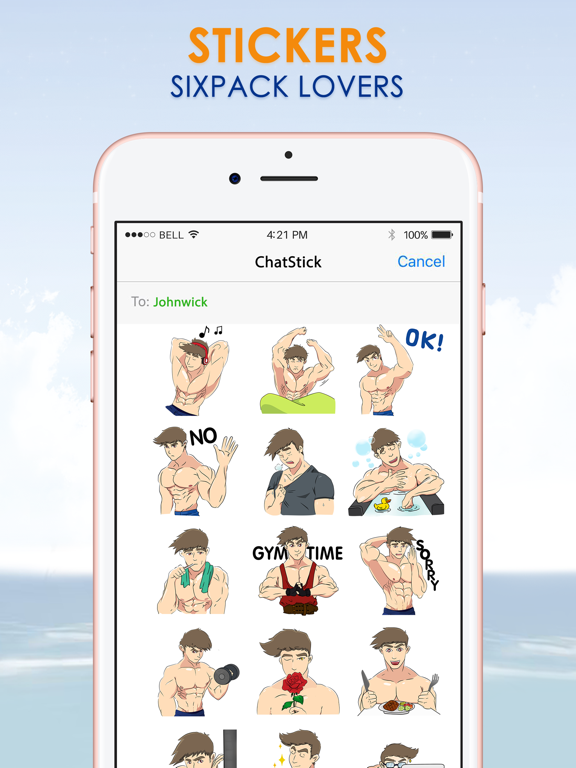 Screenshot #4 pour Sixpack lovers Stickers for iMessage
