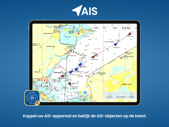 WinGPS Marine Plus iPad app afbeelding 2