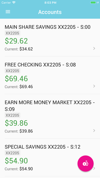 FedChoice Federal Credit Union Screenshot