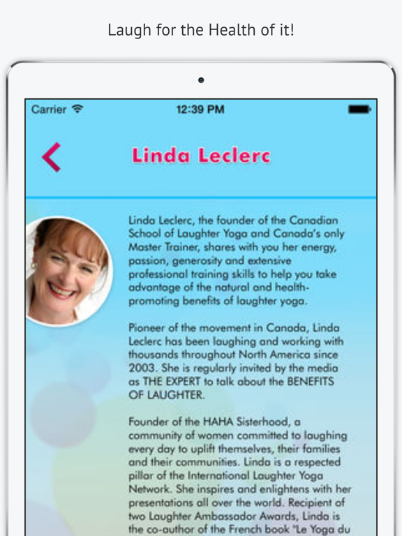 Let's Laugh Laughter Exercises iPad screenshot 4 - Health & Fitness app