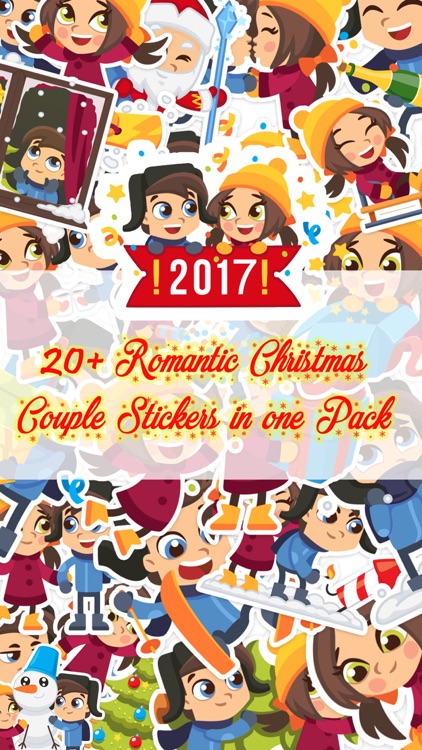 Romantic Christmas Couple Stickers Pack - iMessage