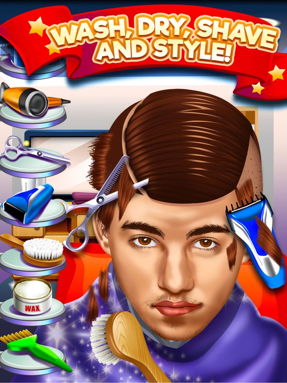 Kids Shave Salon Celebrity Games (Girls & Boys) iPad screenshot 4 - Games app