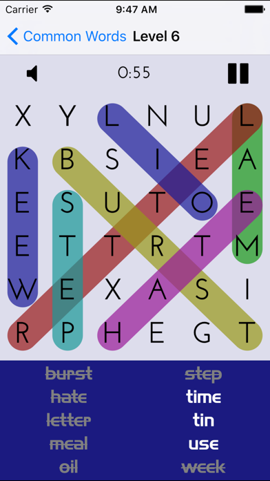 Word Search Endless app screenshot