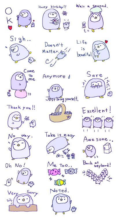 Cute Penguin Stickers!!