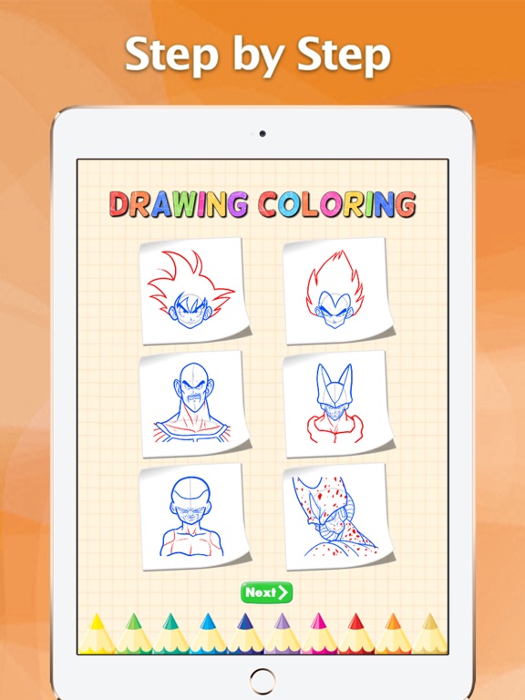 Screenshot #5 pour How to Draw for Dragon Ball Z Drawing and Coloring